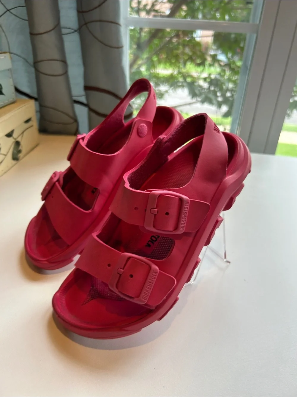 Birkenstock Kids Mogami Waterproof sandals color active red EU 33 210 cm US 2